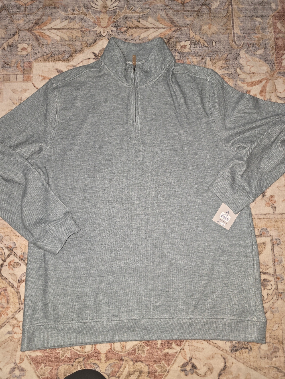 Men's Half-Zip Pullover Sweater - Sage Green